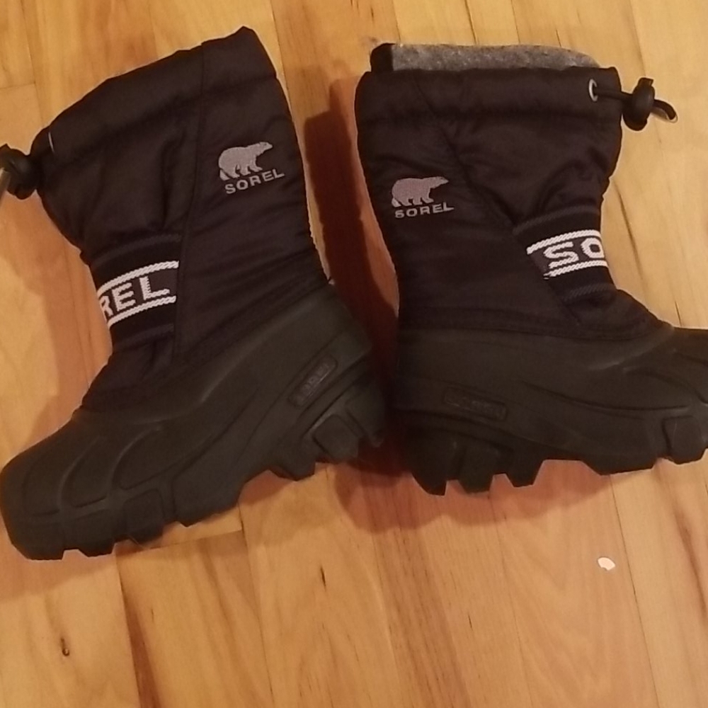 Sorel Toddler Snow Boots SZ 6 Black